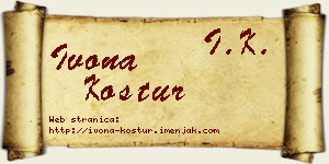 Ivona Kostur vizit kartica
